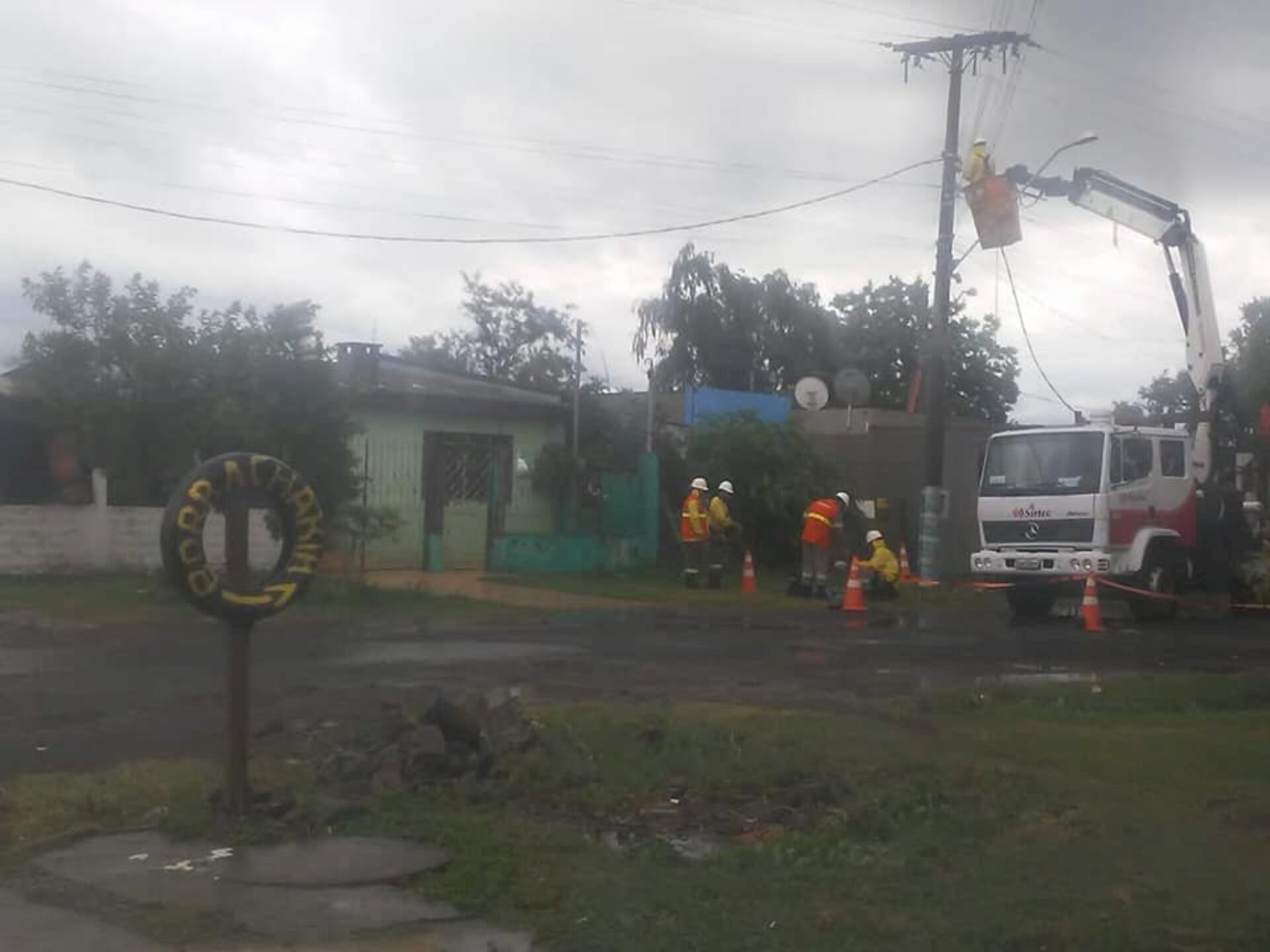 O acidente ocorreu na rua Sete de Setembro