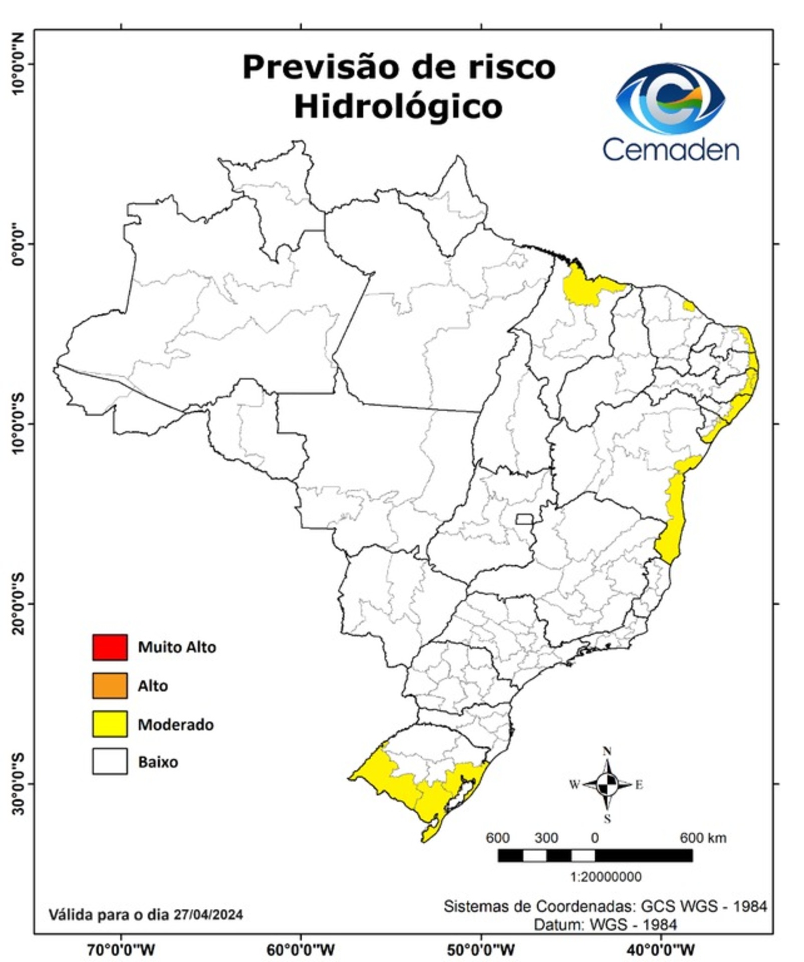 Existe um risco moderado
