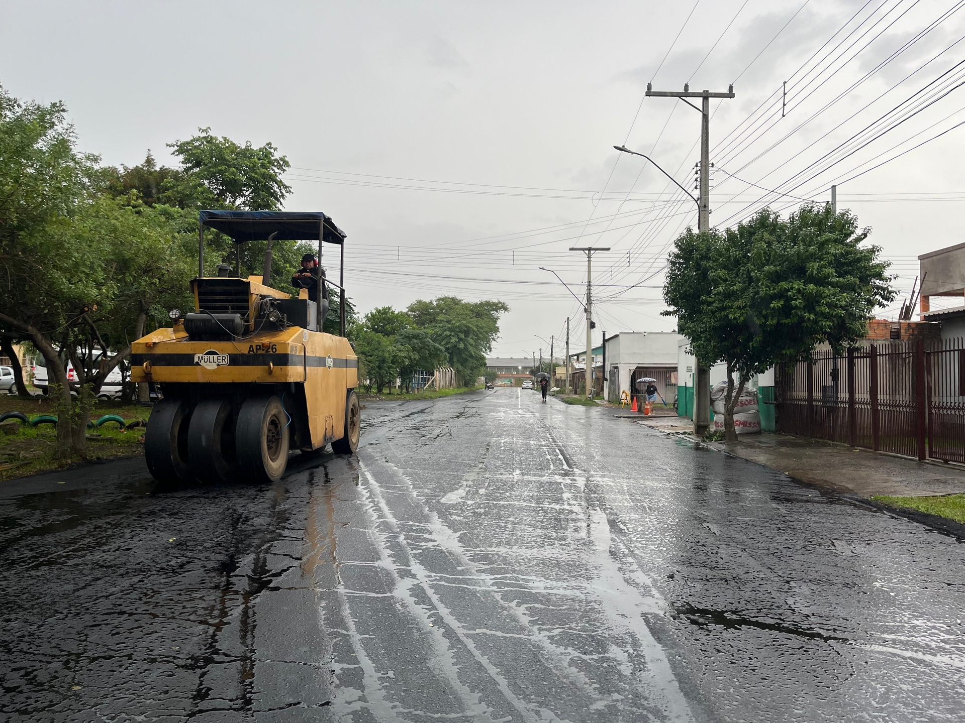 52 – A extensão asfáltica foi de 580 metros.