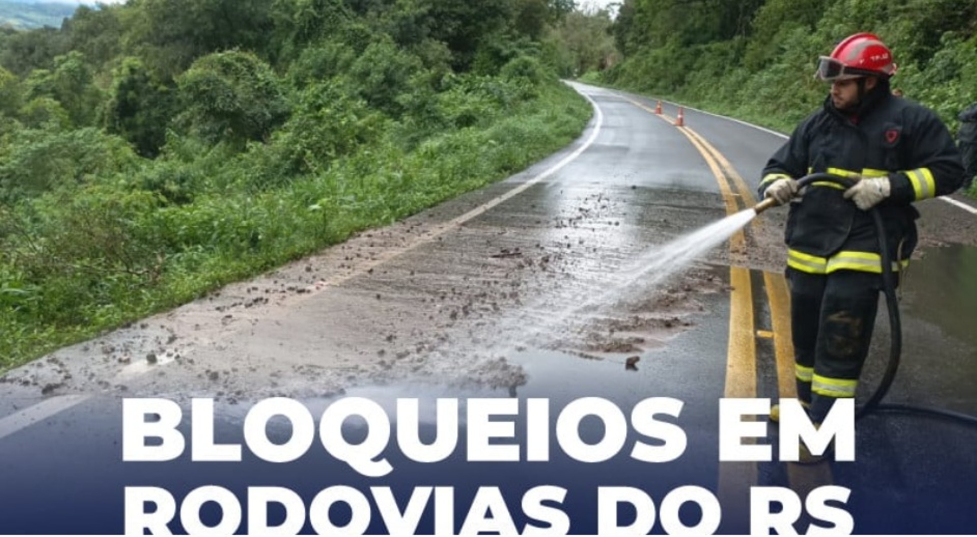 Bloqueios em rodovias no RS
