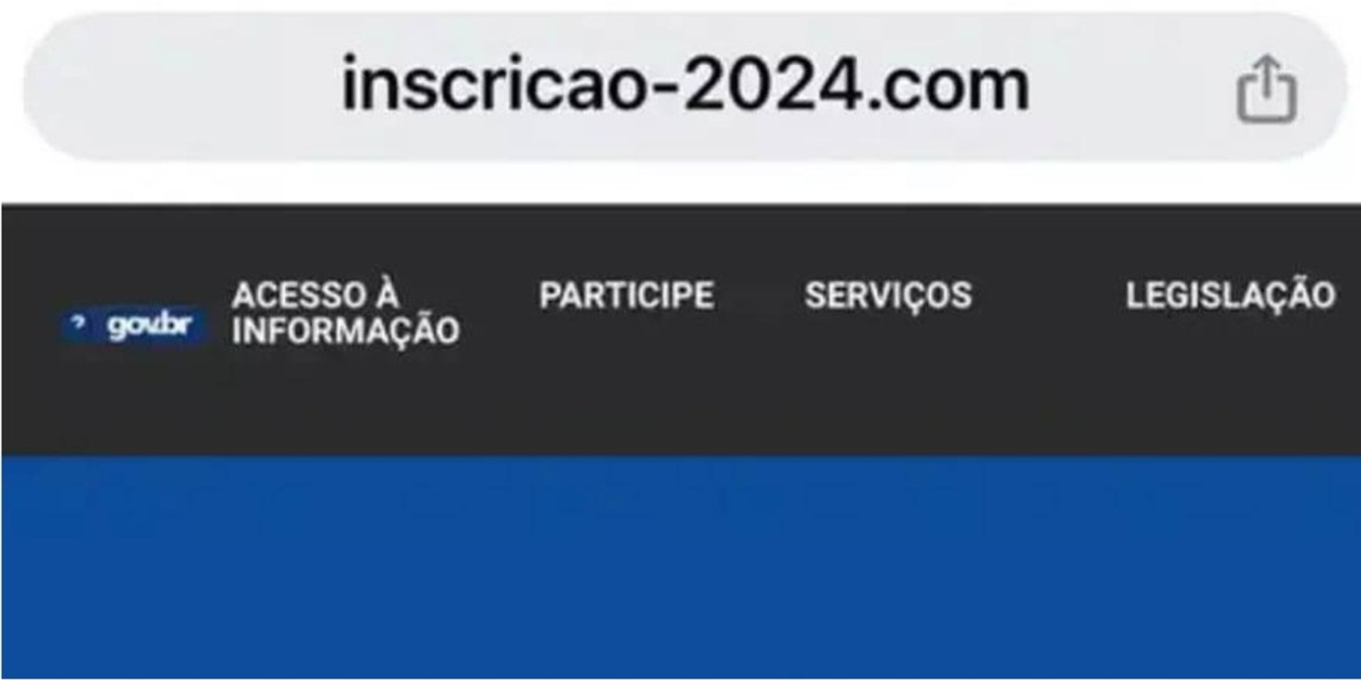 - Os golpistas criaram uma página falsa que imita a Página do Participante do Enem