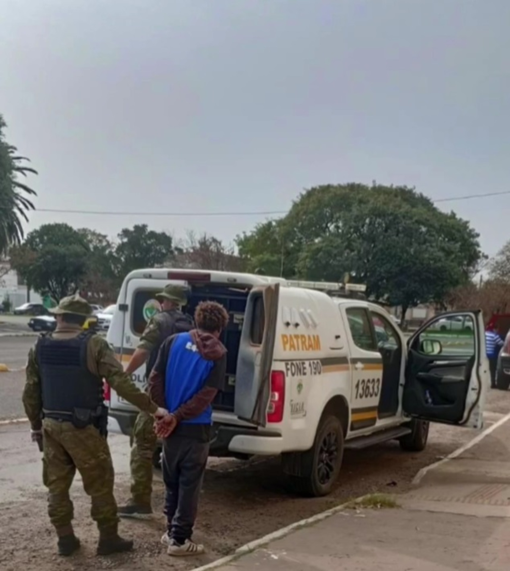 O homem foi encaminhado para a DP pela Patram
