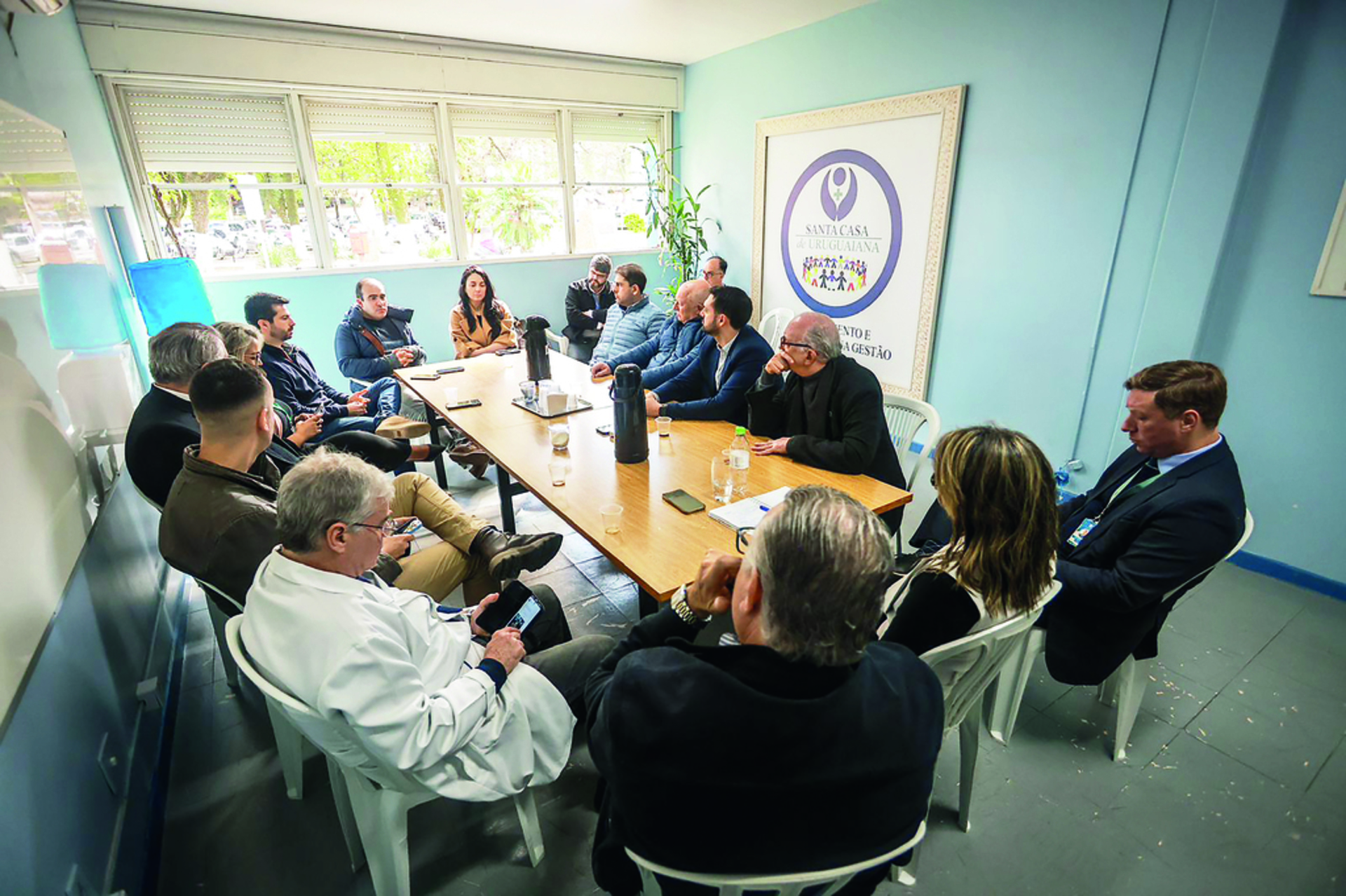 Em agosto deste ano, direção do Simers se reuniu com médicos, gestores do Hospital Santa Casa