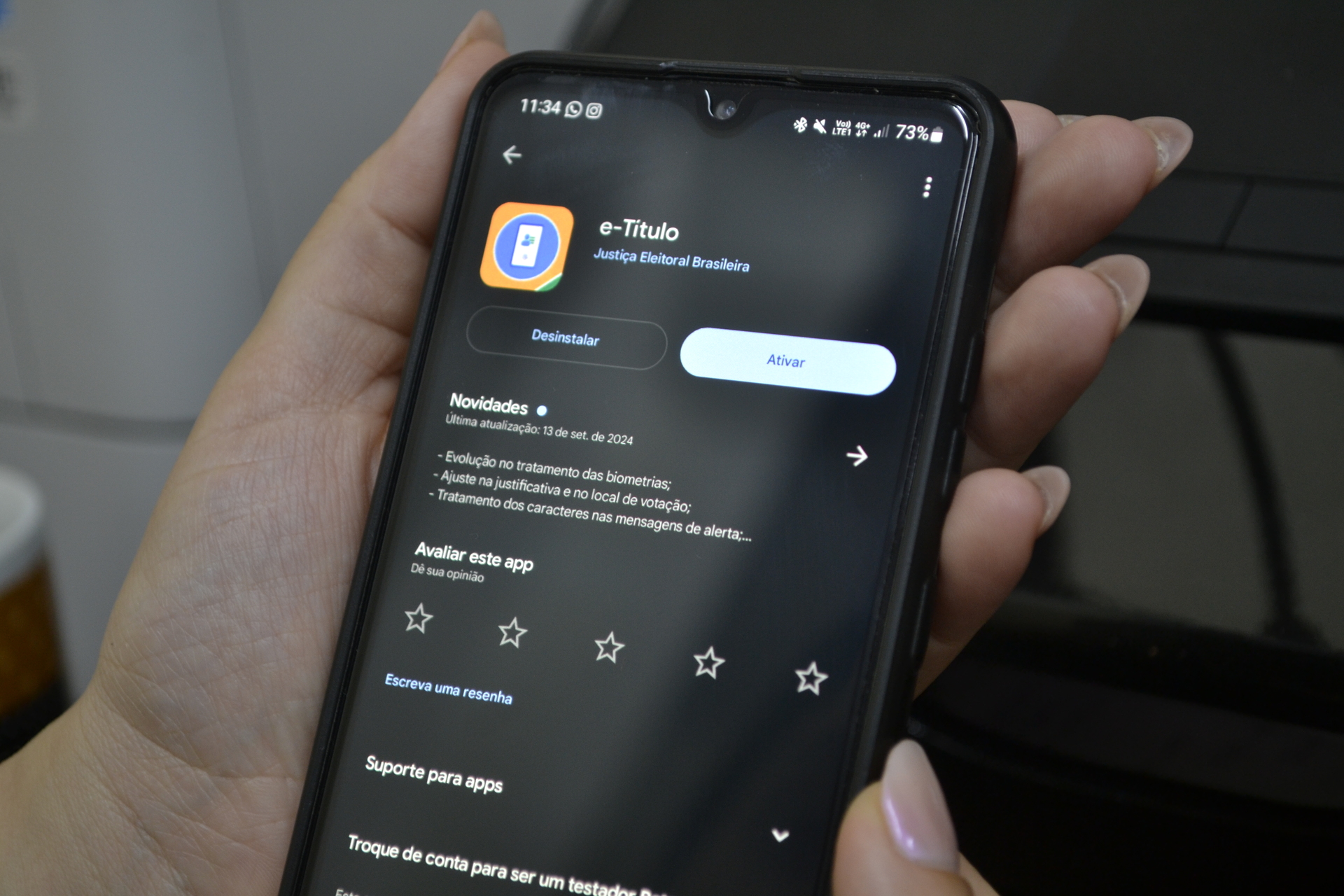e-Título serve como documento de identificação para as eleições deste ano