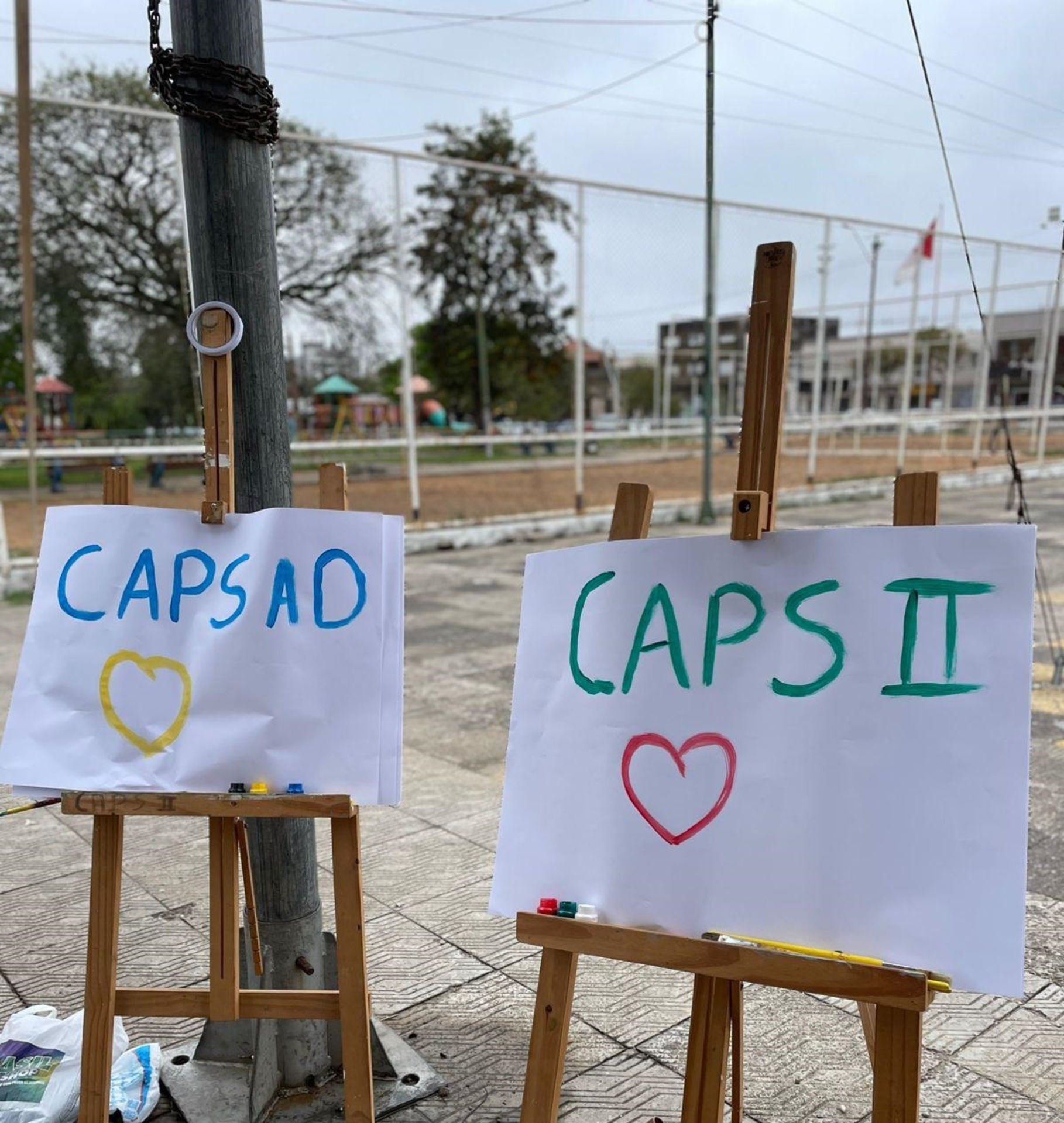 As atividades ocorreram entre o Caps AD e Caps II