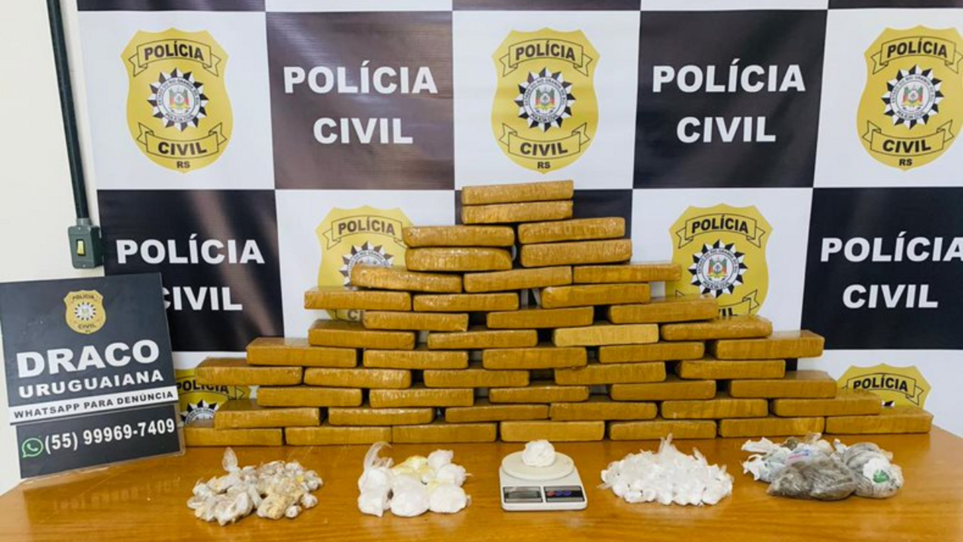 32,6 kg de maconha foram apreendidos na manhã de sexta-feira, 28/2.