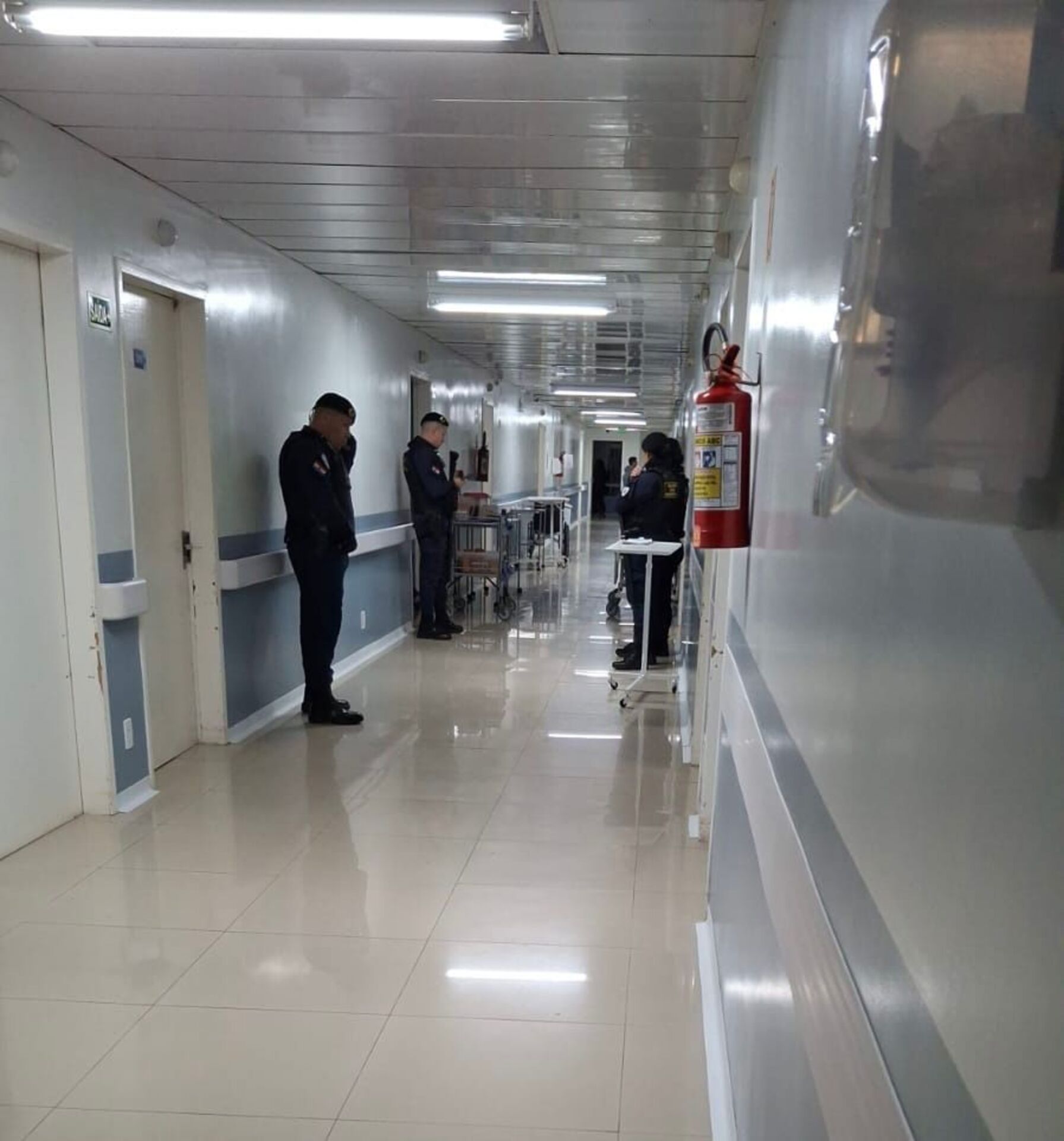 Guarda Municipal mantém vigilância na Santa Casa em razão da hospitalização de uma vítima de tentativa de homicídio.
