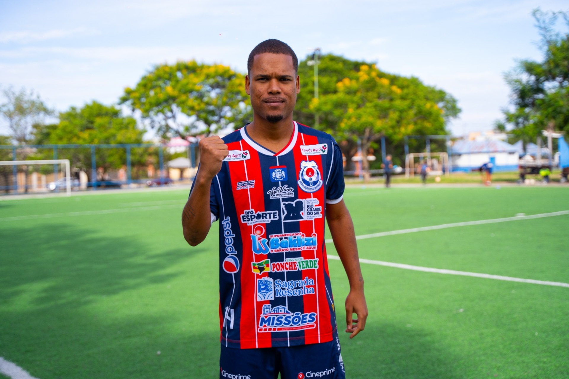 Alessandro marcou um dos gols da Uruguaianense no final de semana.