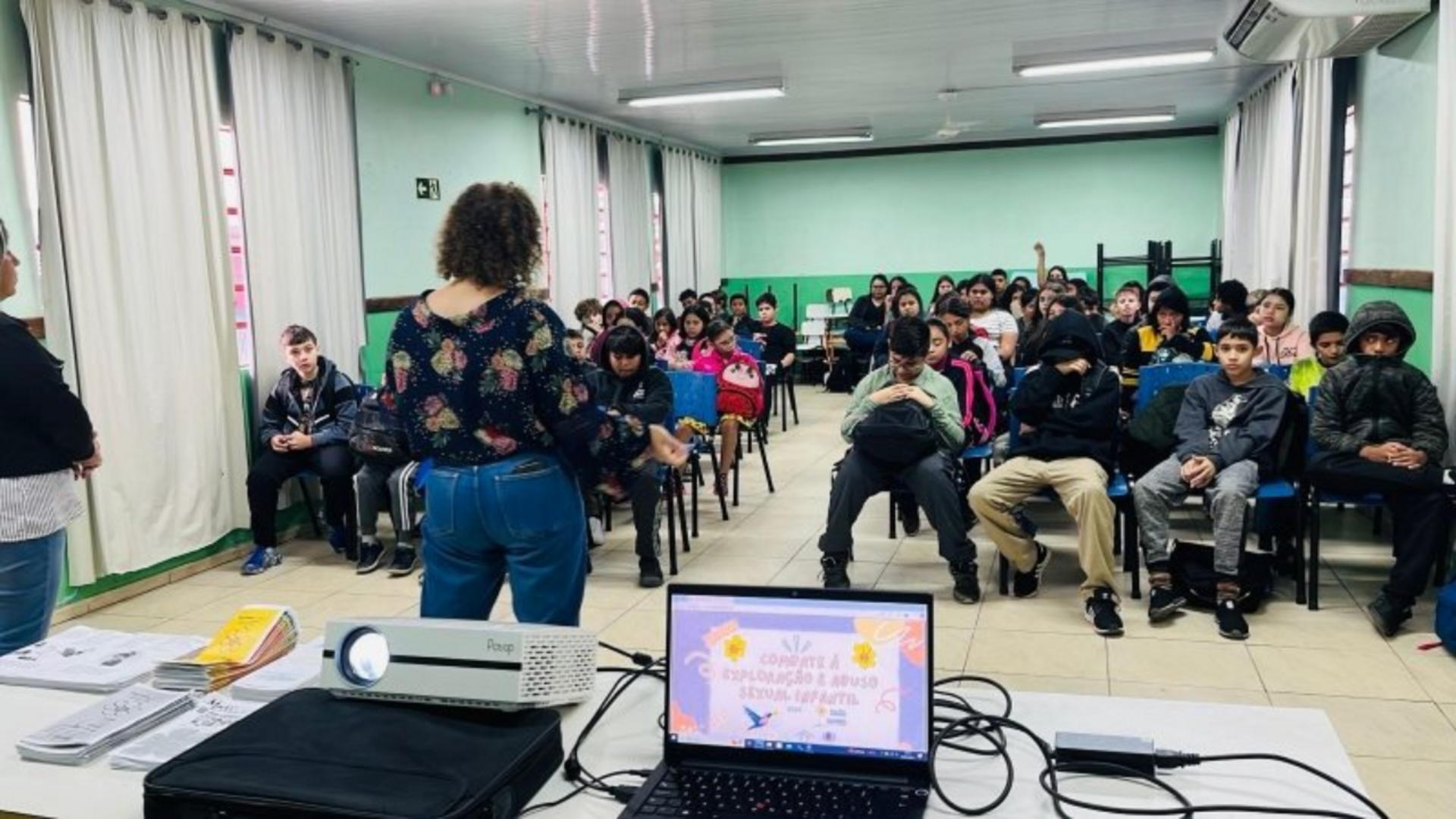 Campanha segue nas escolas com ações de prevenção e diálogo com estudantes