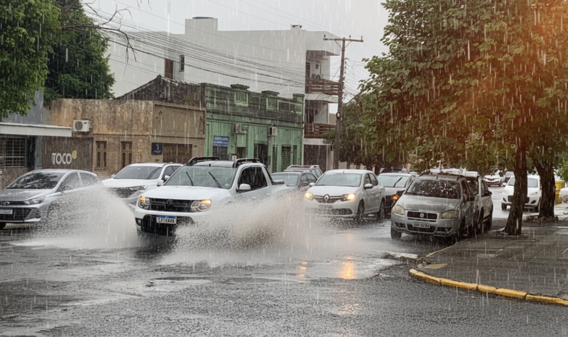 Uruguaiana terá dias de chuva intensa e ventos fortes; moradores devem seguir orientações de segurança e prevenção.