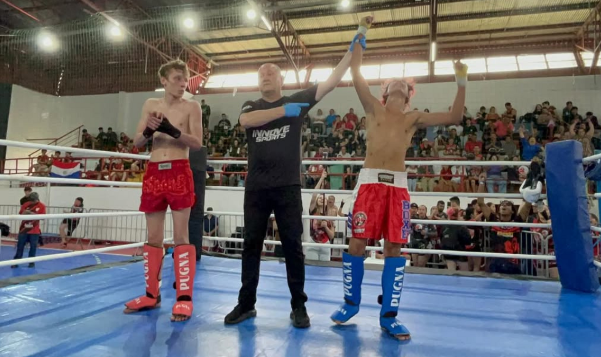 Atletas de seis países disputam medalhas em Muay Thai, Kickboxing, Boxe e outras modalidades no ginásio de Uruguaiana.